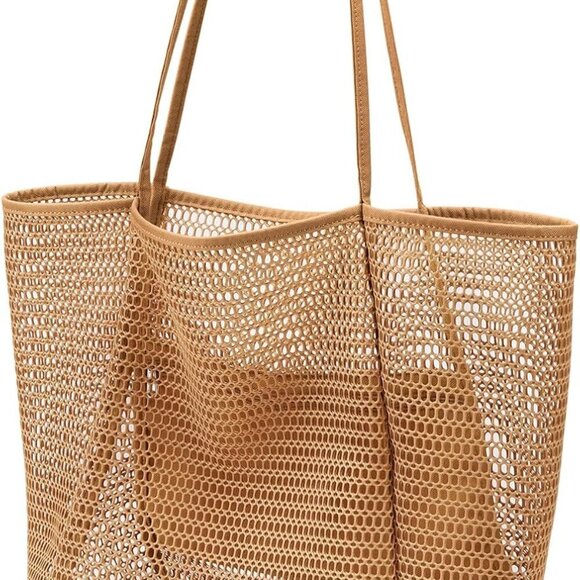 Handbags - BeachNylon Mesh Tote Bag, Casual Tote Bag Hobo Women Foldable MAX 23L Shoulder B